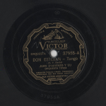 78 rpm of the D'Arienzo Don Esteban recording take 2